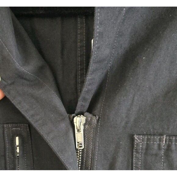 Outerknown STATION Long Sleeve Utility Jumpsuit in Pitch Black Size XS NWT - Picture 5 of 10